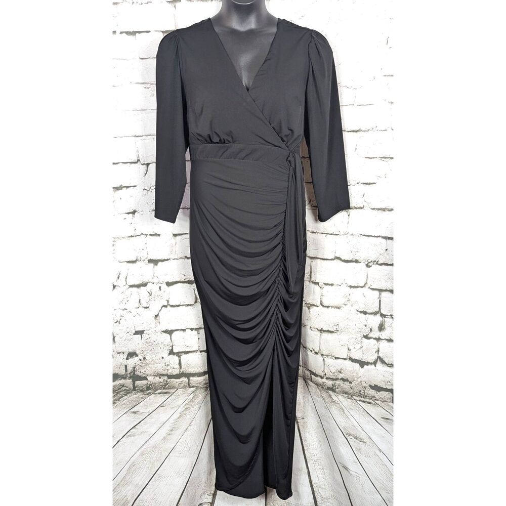TORRID Gothic Whimsygoth Sexy Siren Ruched Stretch Jersey Knit Maxi Size 16 NWT